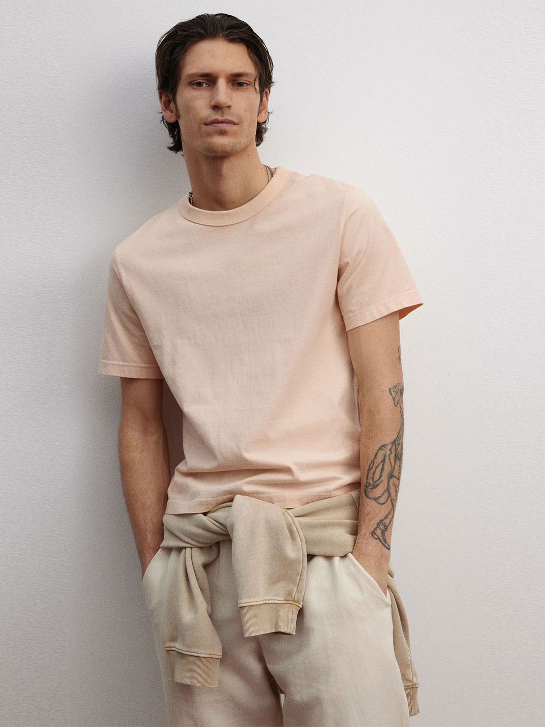 H&M Pure Cotton Regular Fit T-Shirt deal from myntra