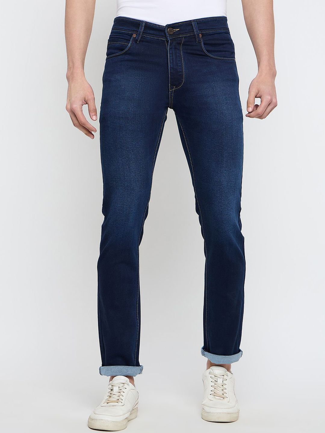 Duke Men Cotton Slim Fit Light Fade Stretchable Jeans