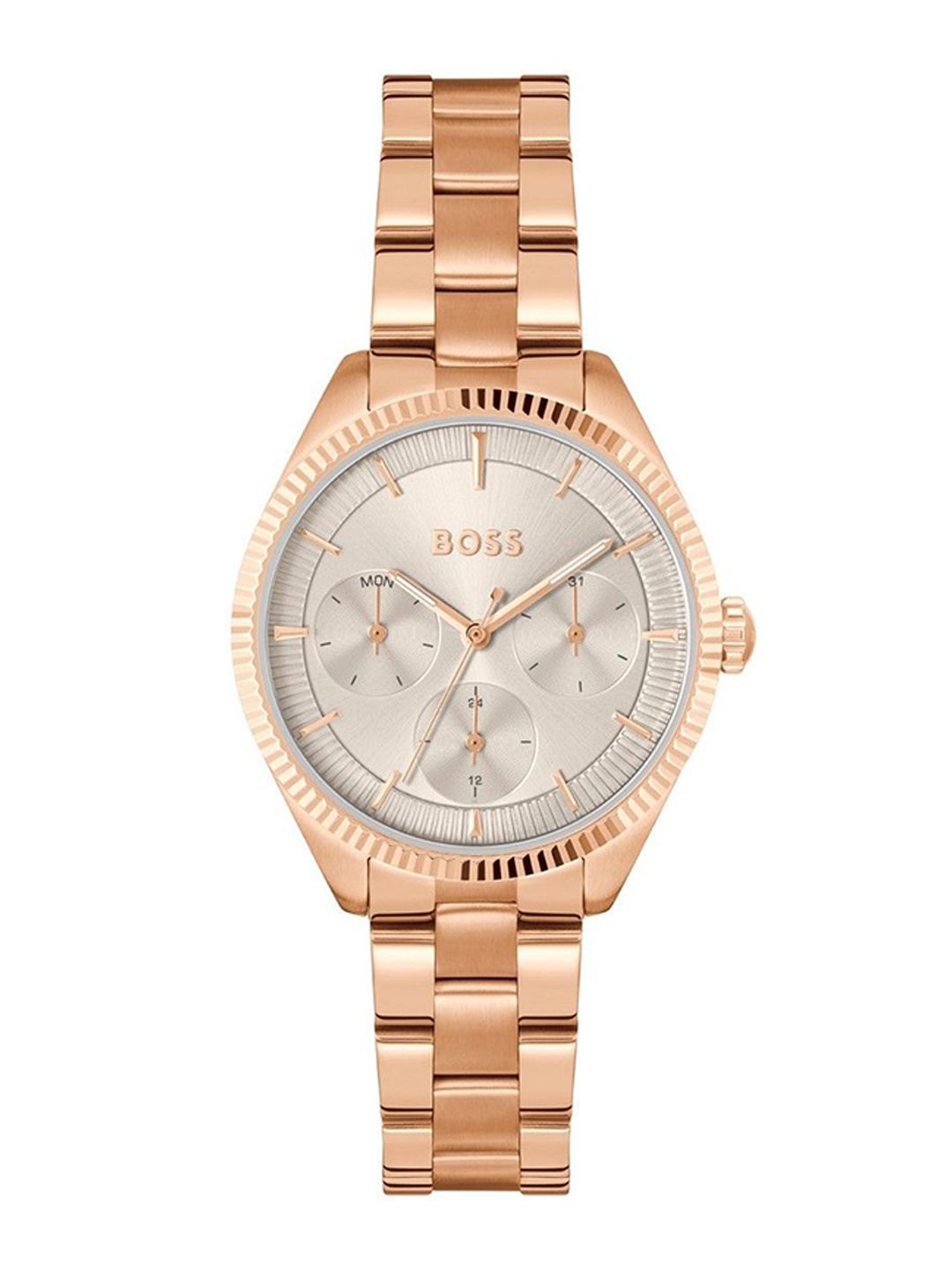 Buy BOSS Women Textured Stainless Steel Bracelet Style Straps