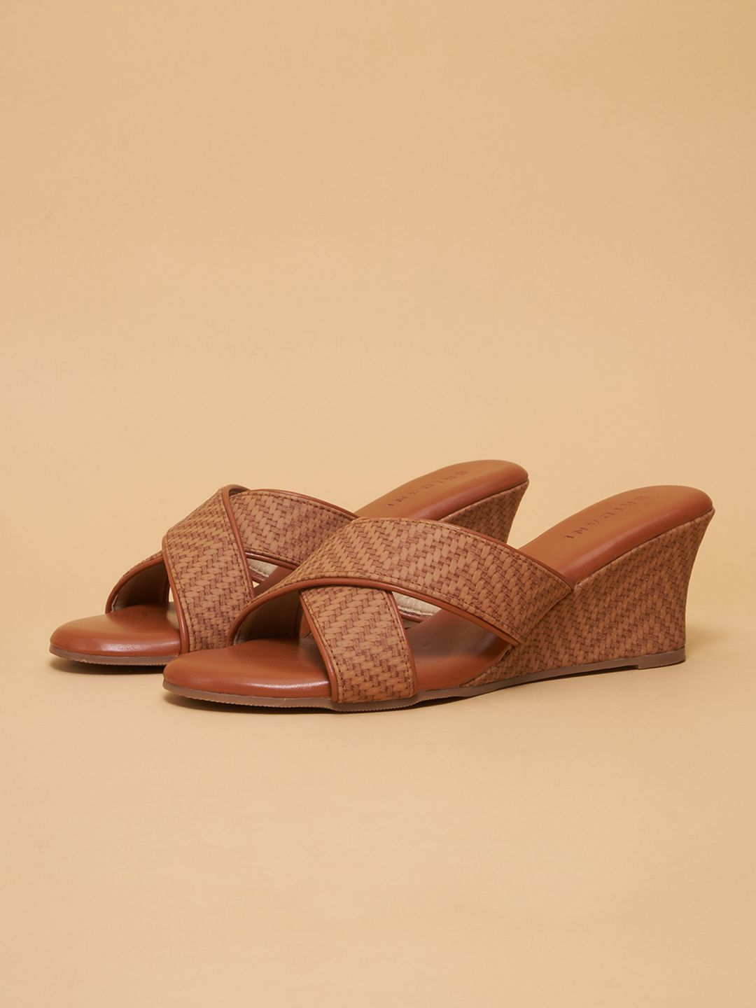 ERIDANI Women Cross-Straps Open Toe Heels