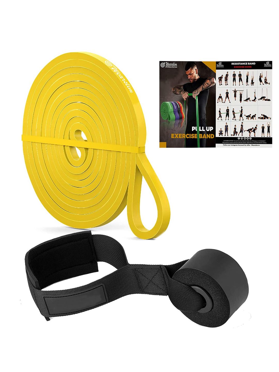 Wearslim Pull Up Exercise Resistance Band With Door Anchor