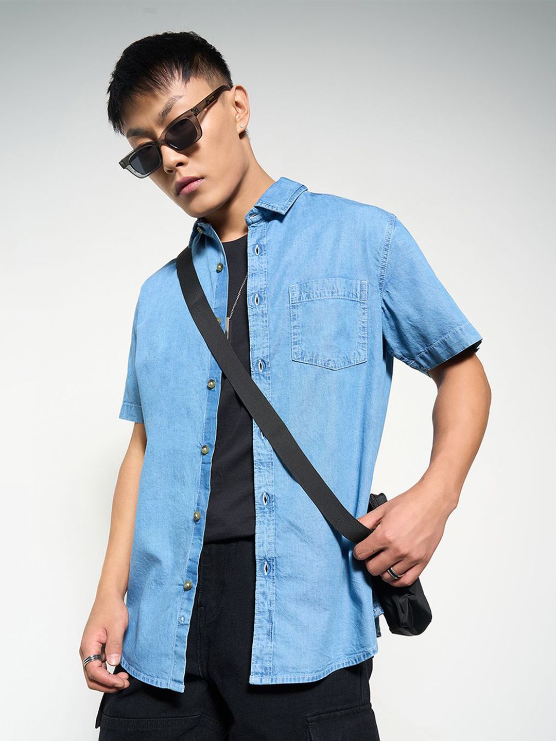 SF JEANS by Pantaloons Men Slim Fit Opaque Casual Shirt