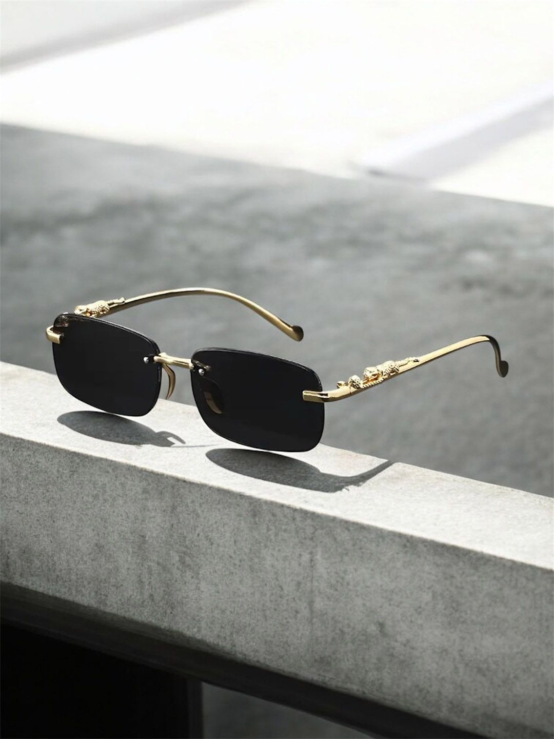 FUNGLASSES Unisex Rectangle Sunglasses with UV Protected Lens
