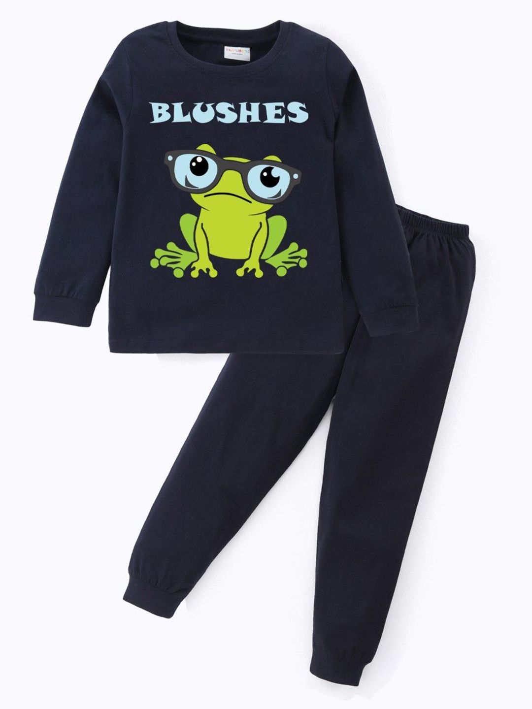 BLUSHES Kids Printed Pure Cotton Night Suit