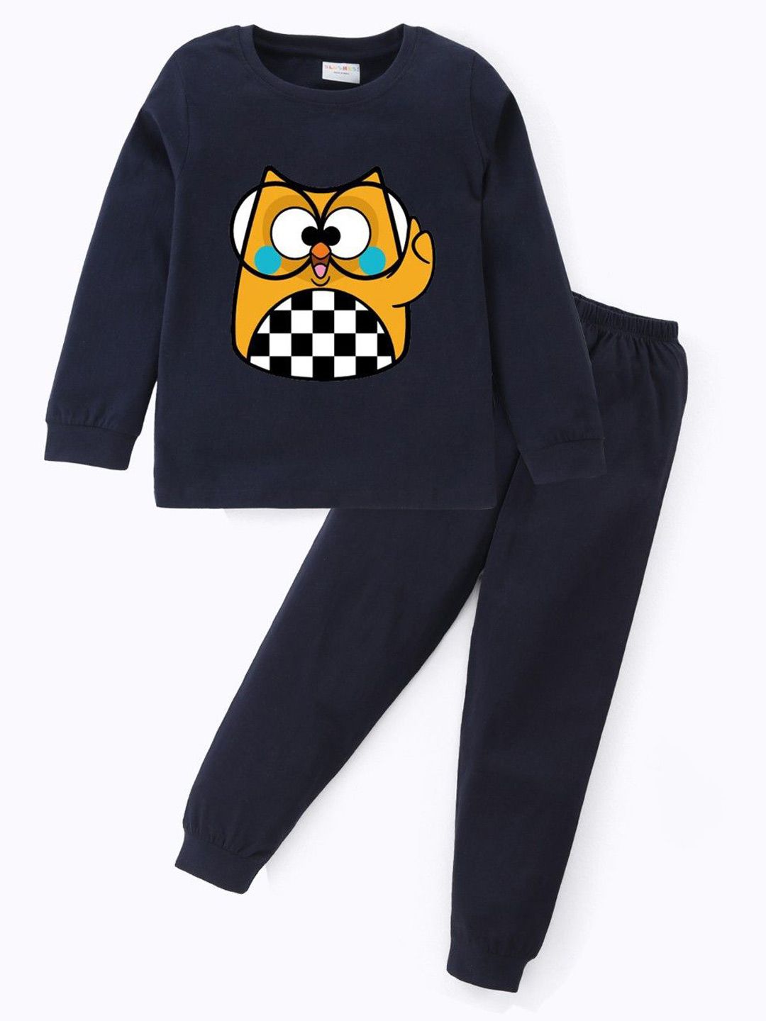 BLUSHES Kids Printed T-Shirt & Pyjamas Night Suits