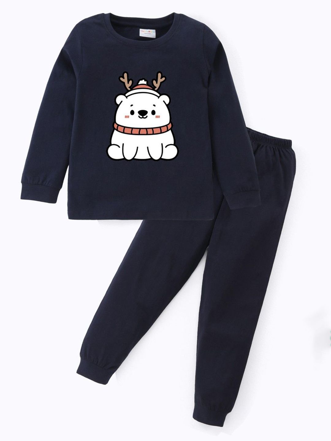 BLUSHES Kids Printed Pure Cotton Night Suit