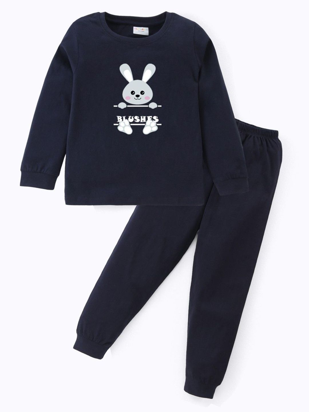 BLUSHES Kids Printed T-Shirt & Pyjamas Night Suits