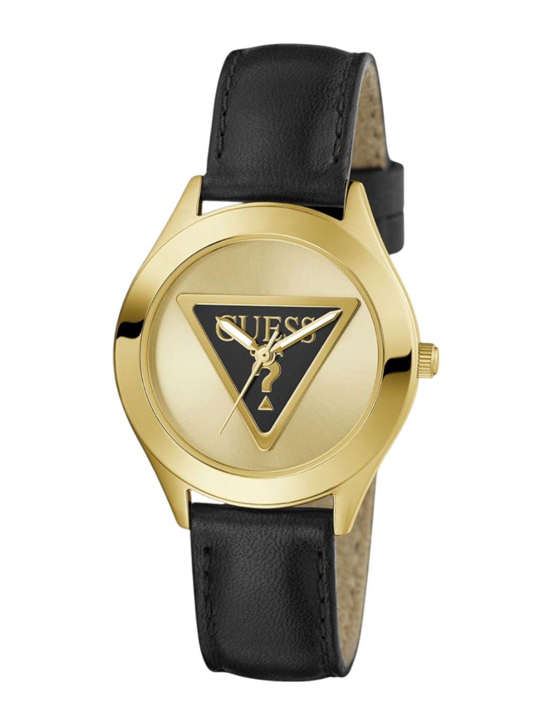 GUESS GUESS Women Round Dial & Leather Straps Analogue Watch GW0744L2