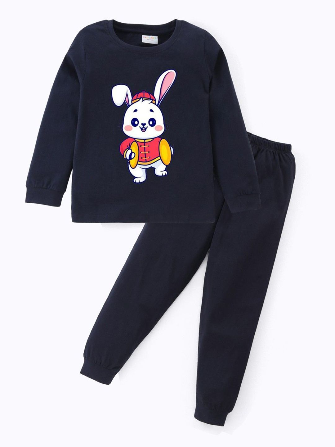 BLUSHES Kids Printed Pure Cotton Night Suit