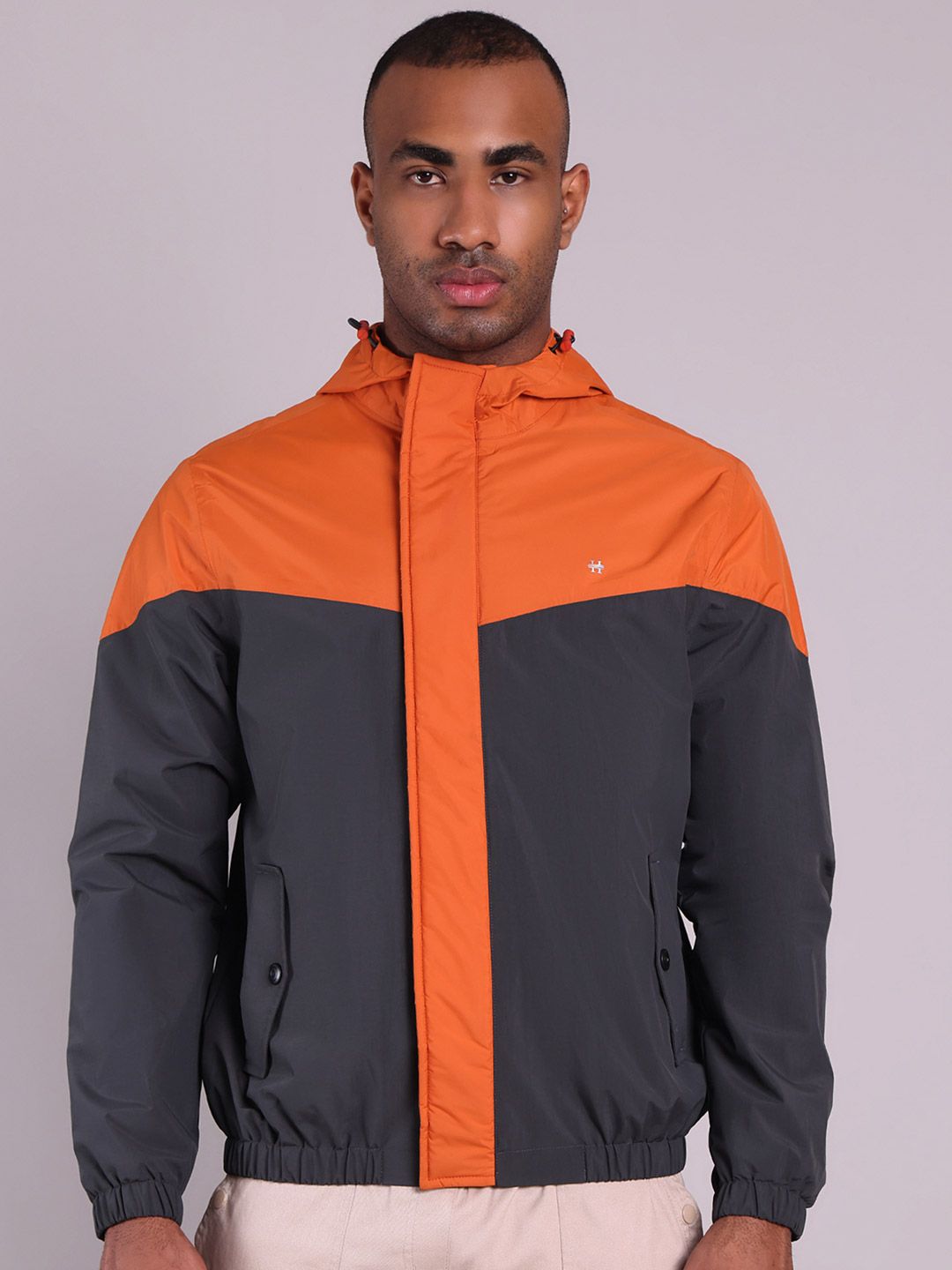 HOUSE OF VEDAS Men Colourblocked Windcheater and Water Resistant Outdoor Sporty Jacket