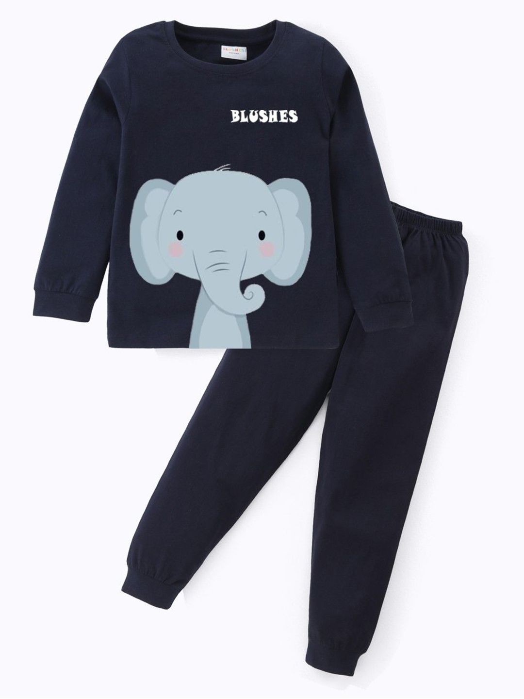 BLUSHES Kids Animal Printed Pure Cotton Night Suit