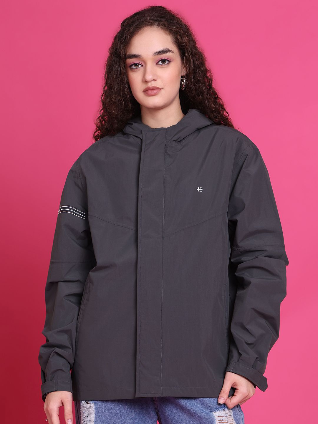 HOUSE OF VEDAS Women Windcheater and Water Resistant Outdoor Sporty Jacket