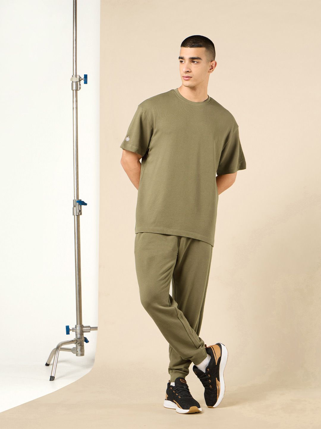 CULT CULT Men Lifestyle Cotton Olive Co-ord Set
