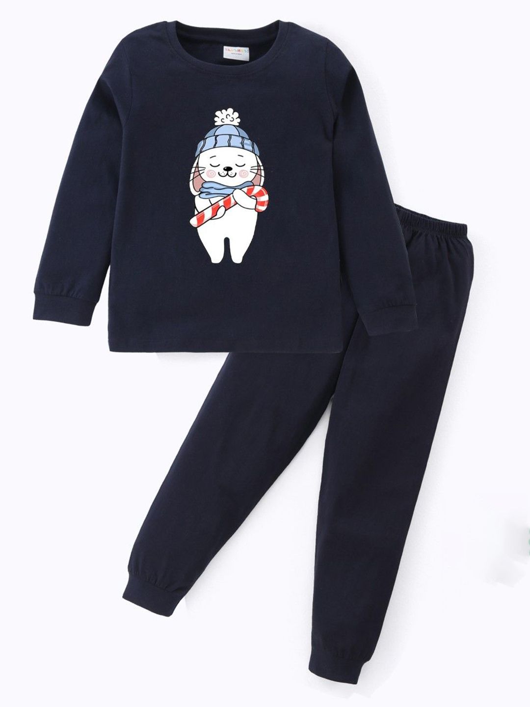 BLUSHES Kids Printed Pure Cotton Night Suit