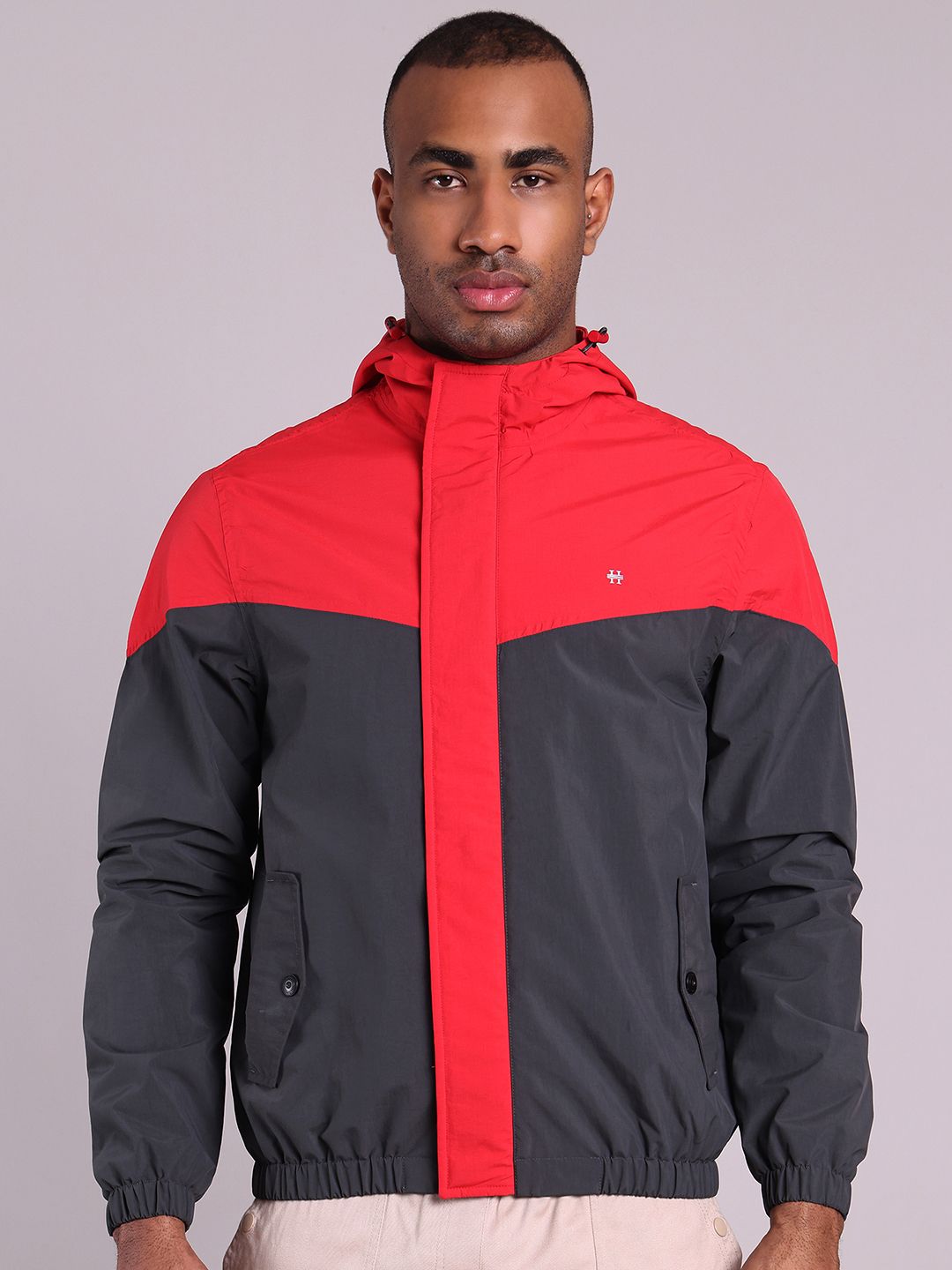 HOUSE OF VEDAS Men Colourblocked Windcheater and Water Resistant Outdoor Sporty Jacket