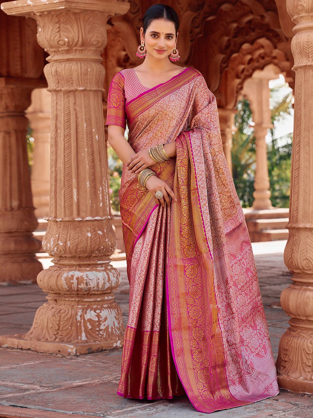 Mitera Woven Design Zari Paithani Saree