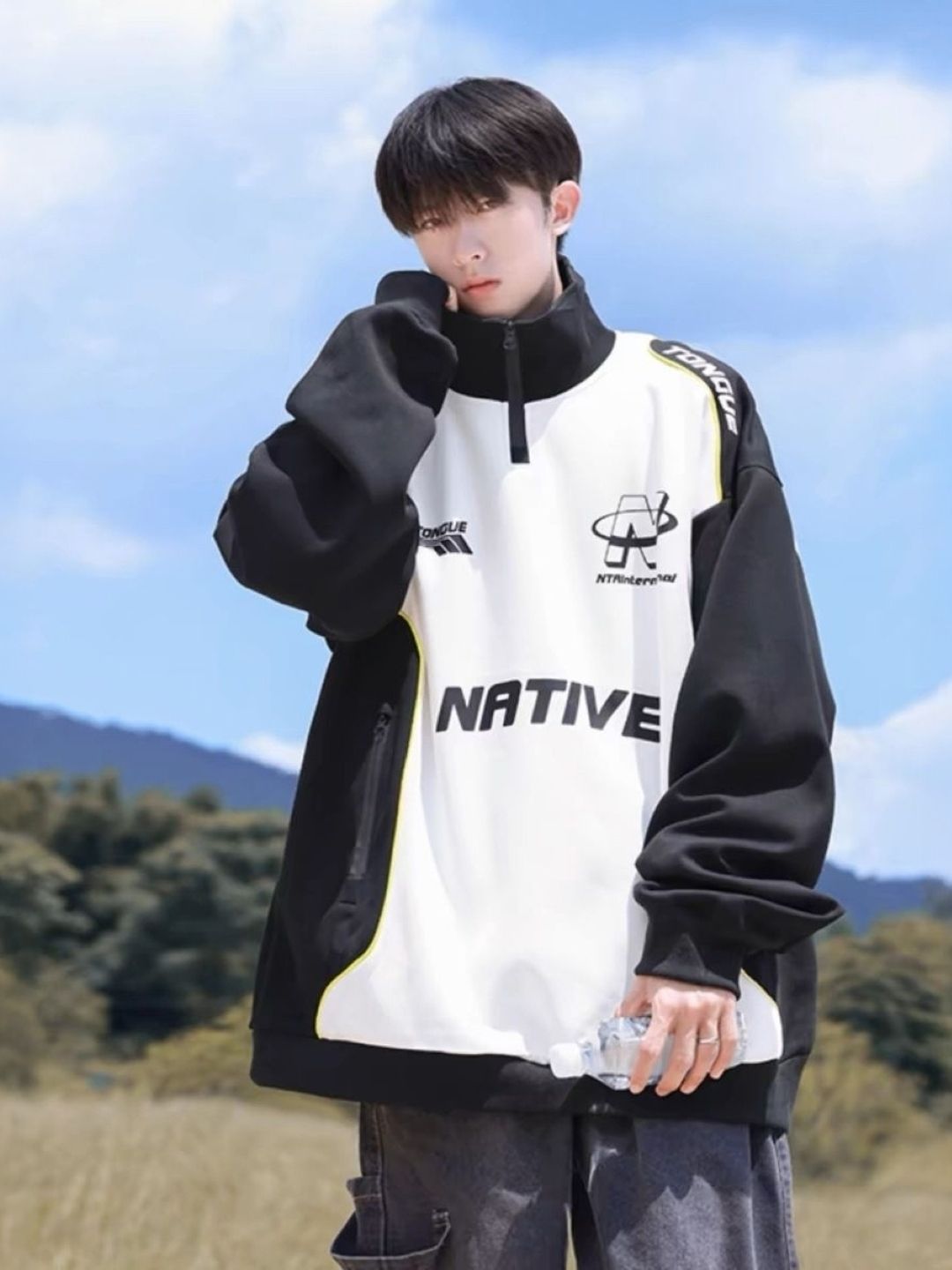 StyleCast Men Typography Tailored Jacket
