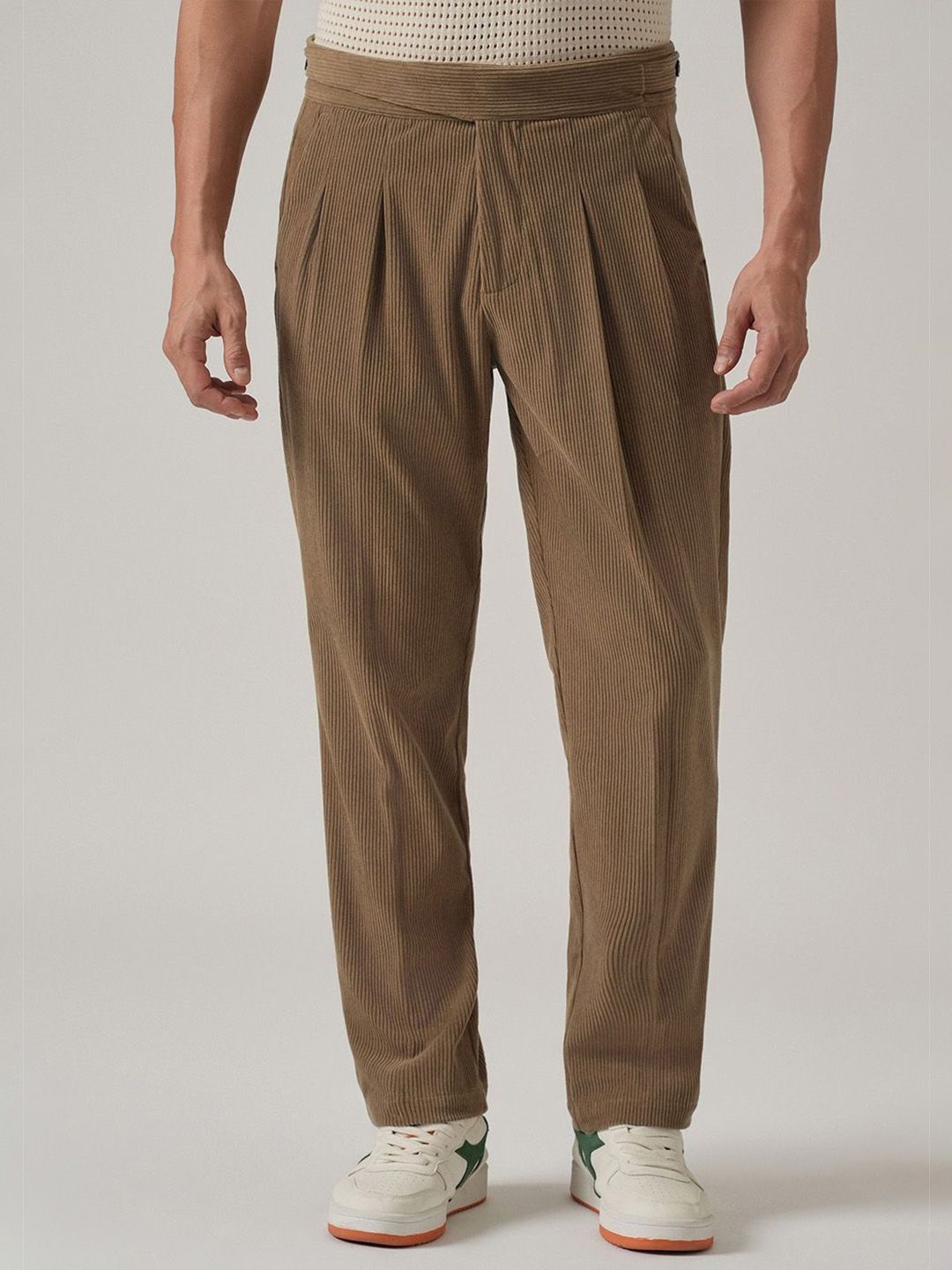 Buy Banana Club Men Brown Corduroy Gurkha Pants - Trousers for Men