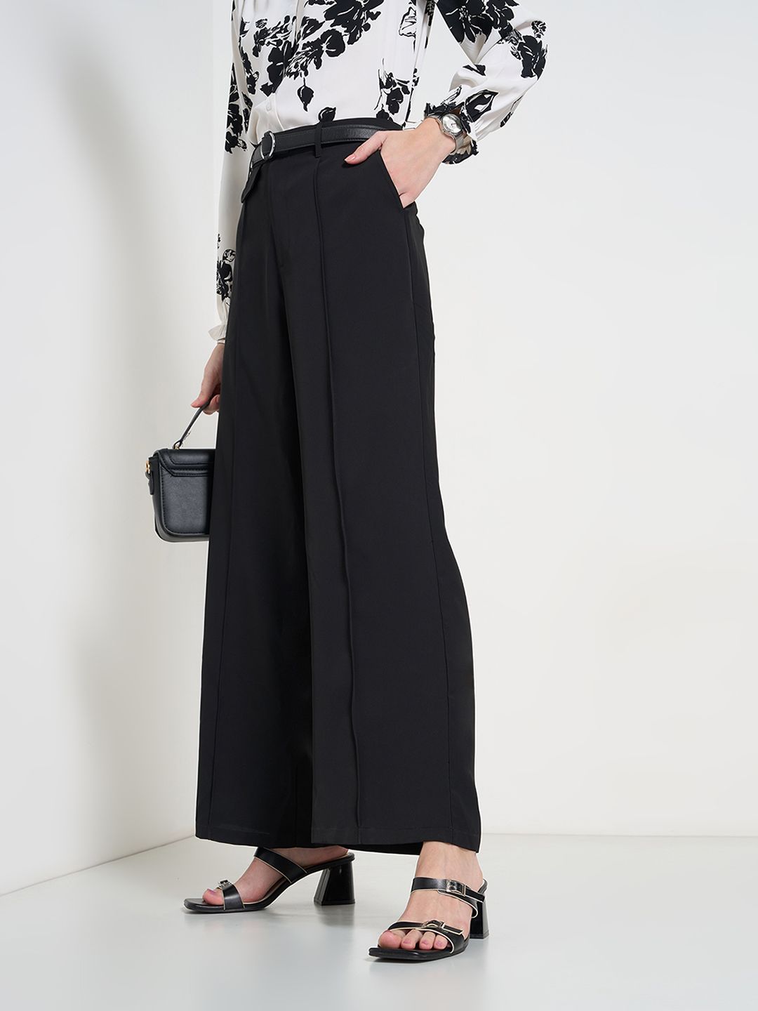 Annabelle by Pantaloons Women High-Rise Pleated Trousers