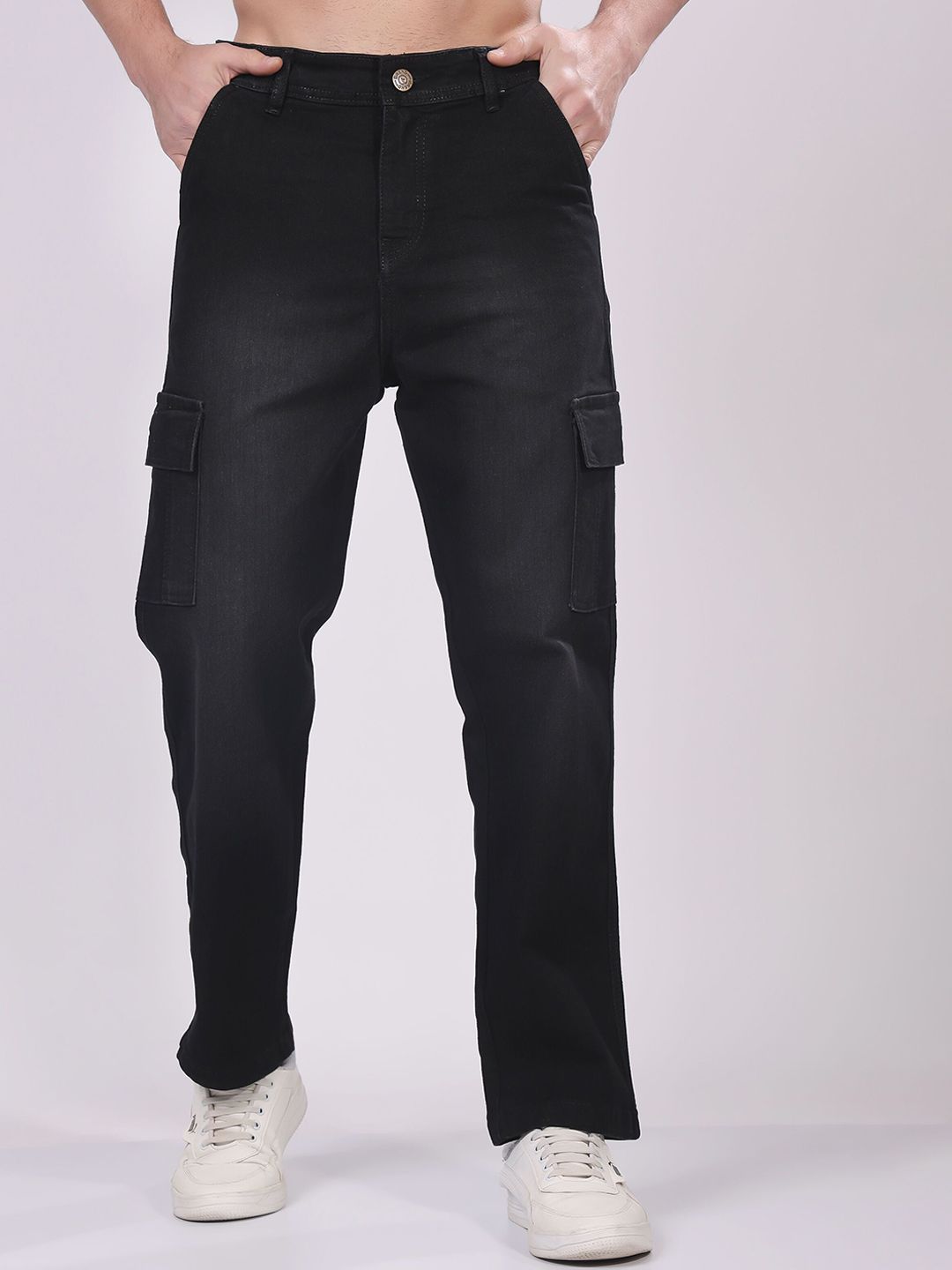 EDITLOOK Men Regular Fit Mid-Rise Acid Wash Jeans