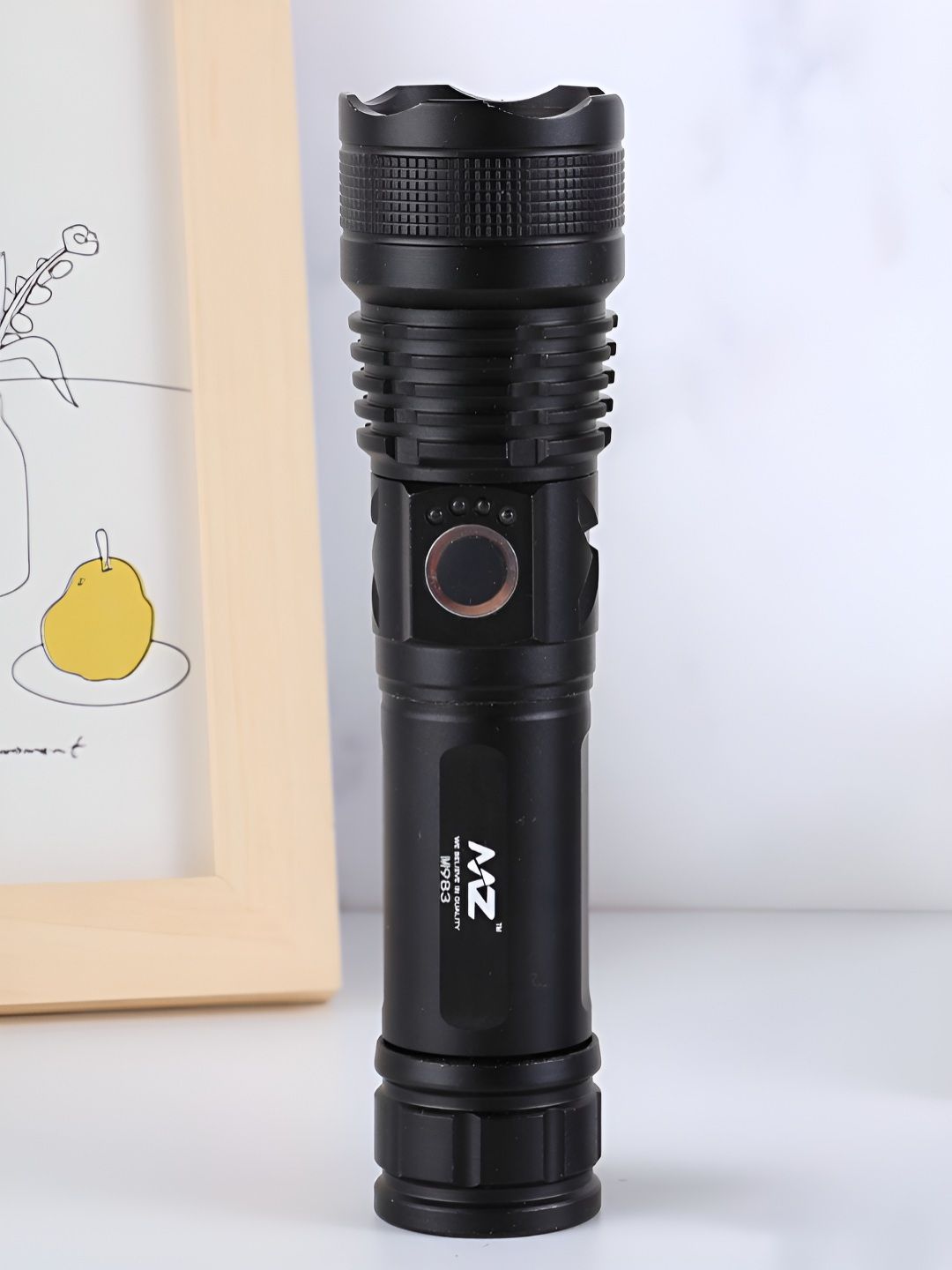 Buy MZ M983 Black 100W Metal Rechargeable Led Flashlight