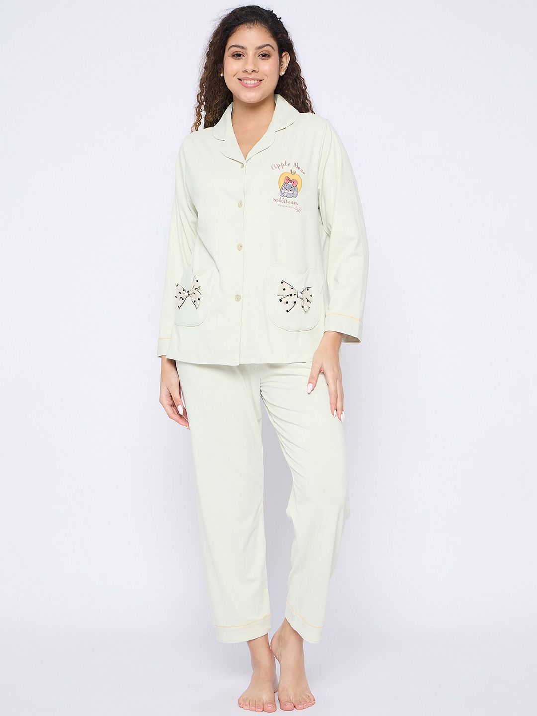 Camey Women  Graphic Printed Pure Cotton Night suit