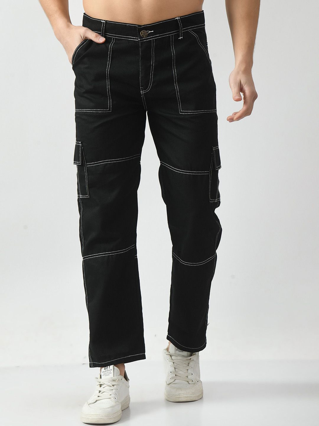 LINARIA Men Classic Mid-Rise Straight Fit Clean Look Jeans