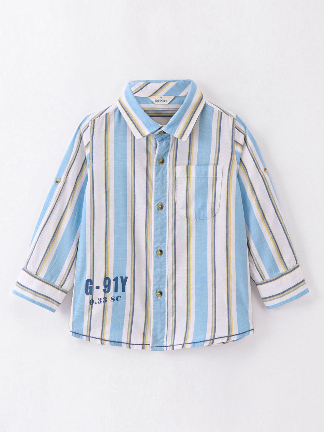 Infinity Boys Multi Stripes Opaque Striped Casual Shirt