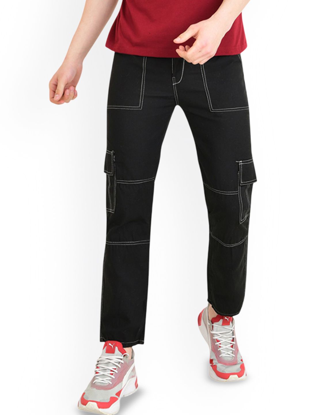 LINARIA Men Classic Slim Fit Low Distress Jeans