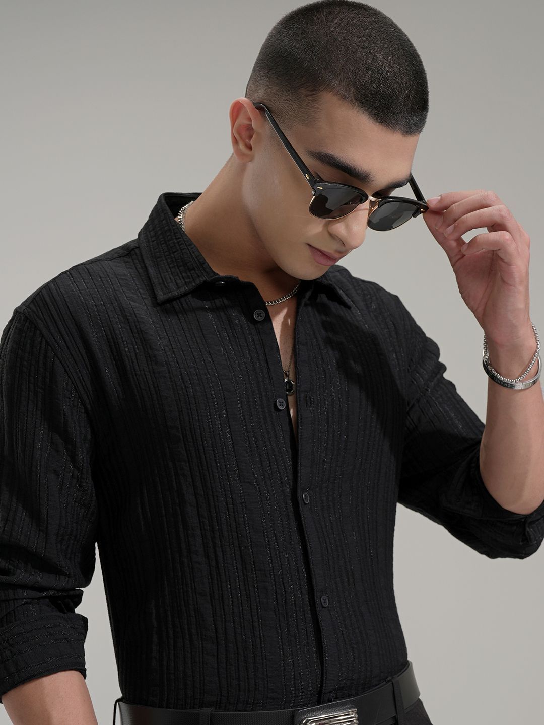 HIGHLANDER Men Comfort Opaque Casual Regular Fit Shirt