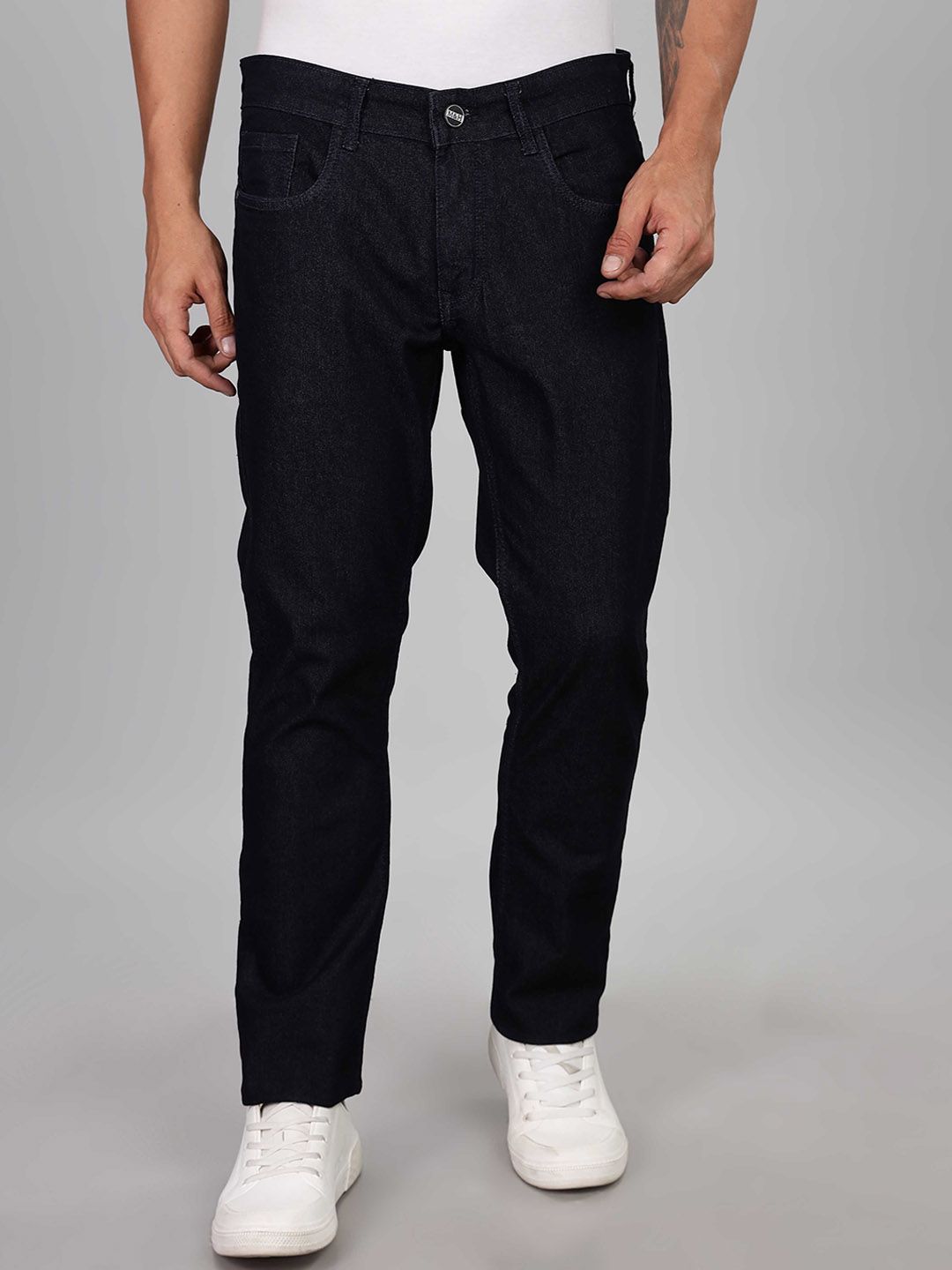 Mast & Harbour Men Straight Fit Mid-Rise Clean Look Jeans