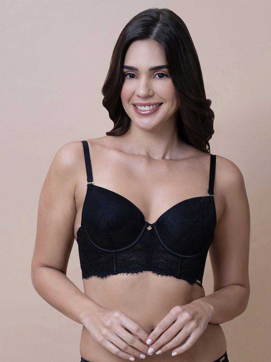 Amante Half Coverage Underwired Lightly Padded Bralette Bra