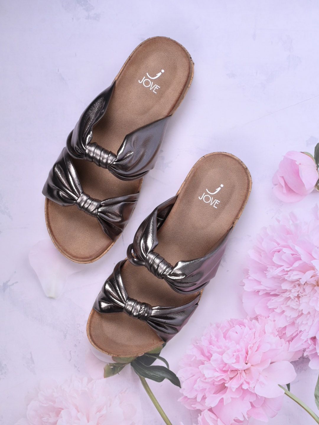 Jove Women Slip-On Open Toe Flats