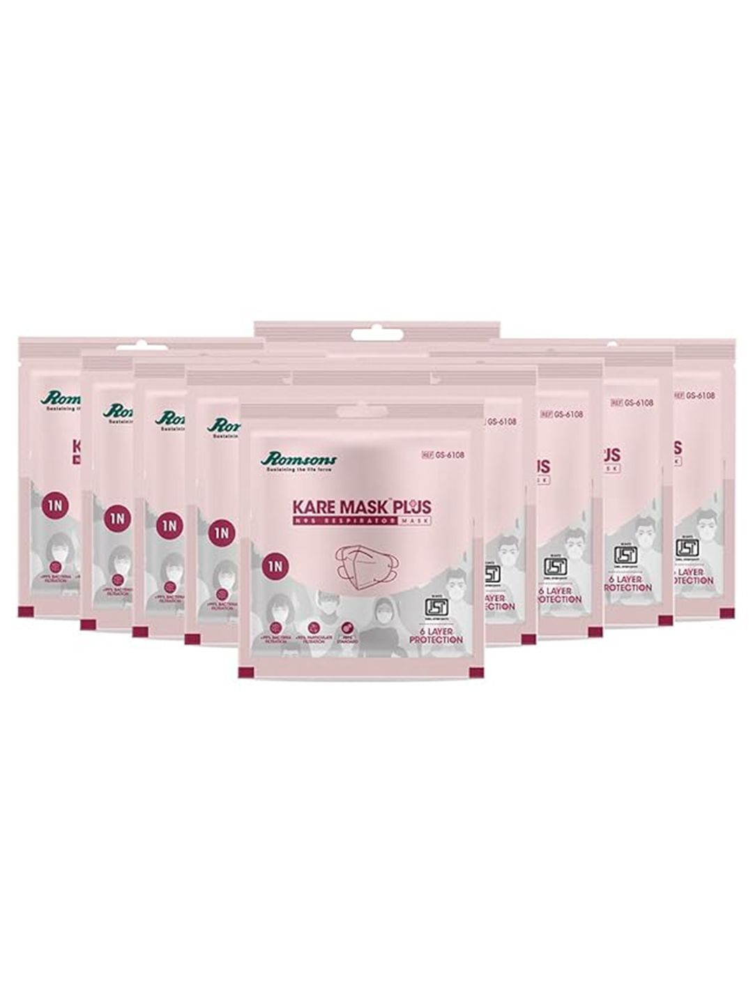 Romsons 10-Pcs 6-Ply Outdoor Anti-Pollution & Disposable Masks