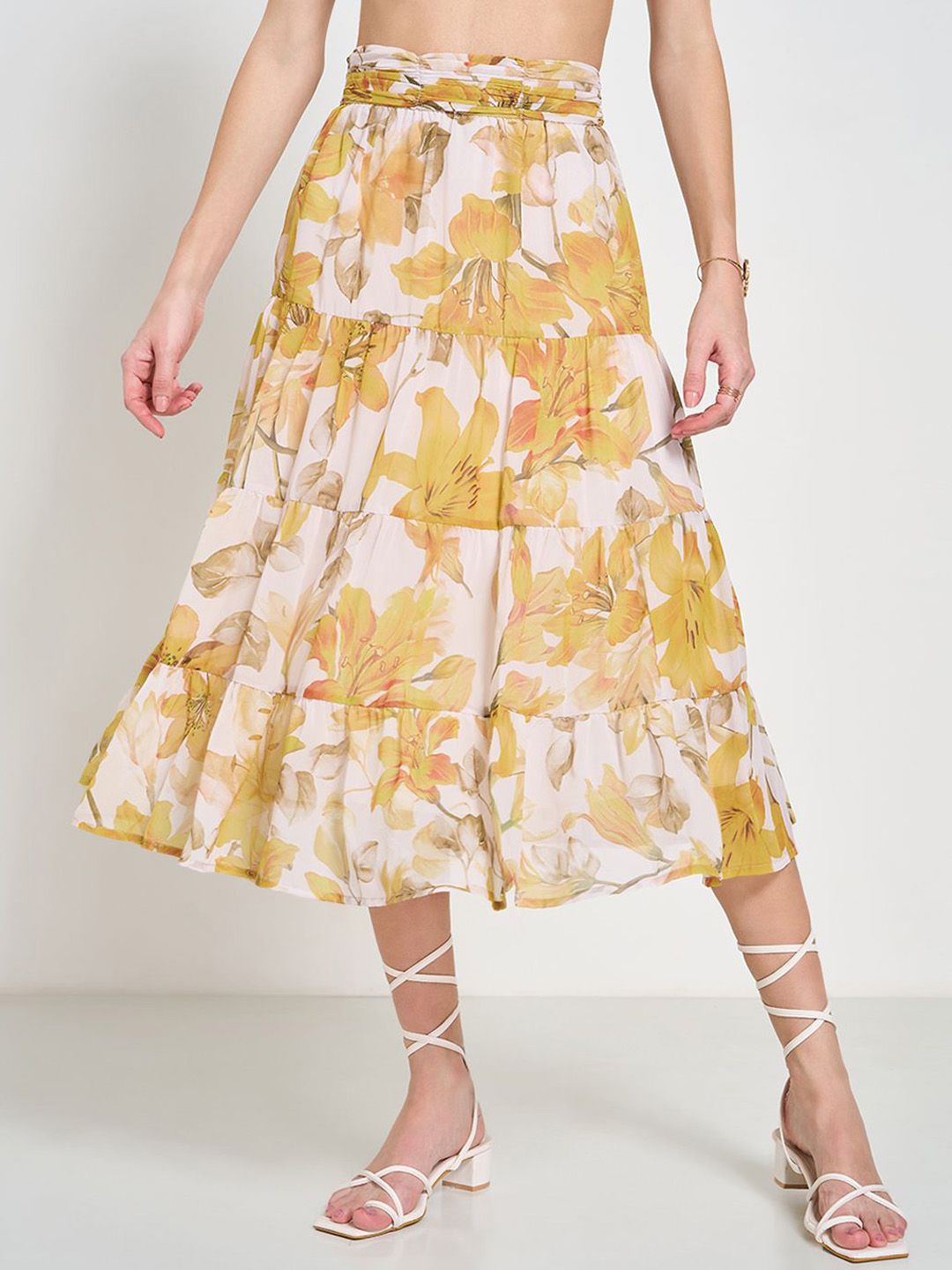 Honey by Pantaloons Floral Printed A-Line Midi Skirt