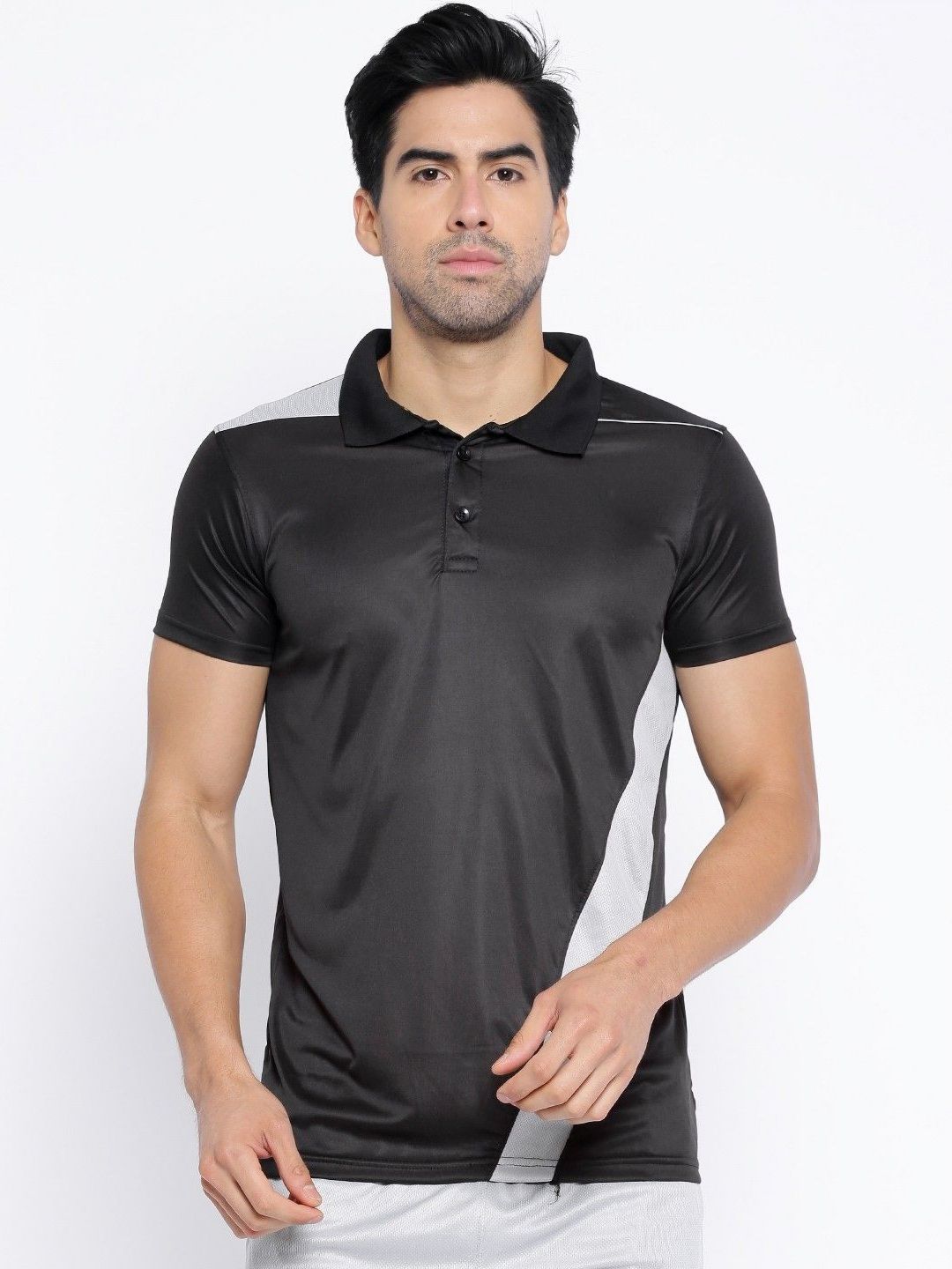CAHOOT Men Colourblocked Polo Collar T-shirt