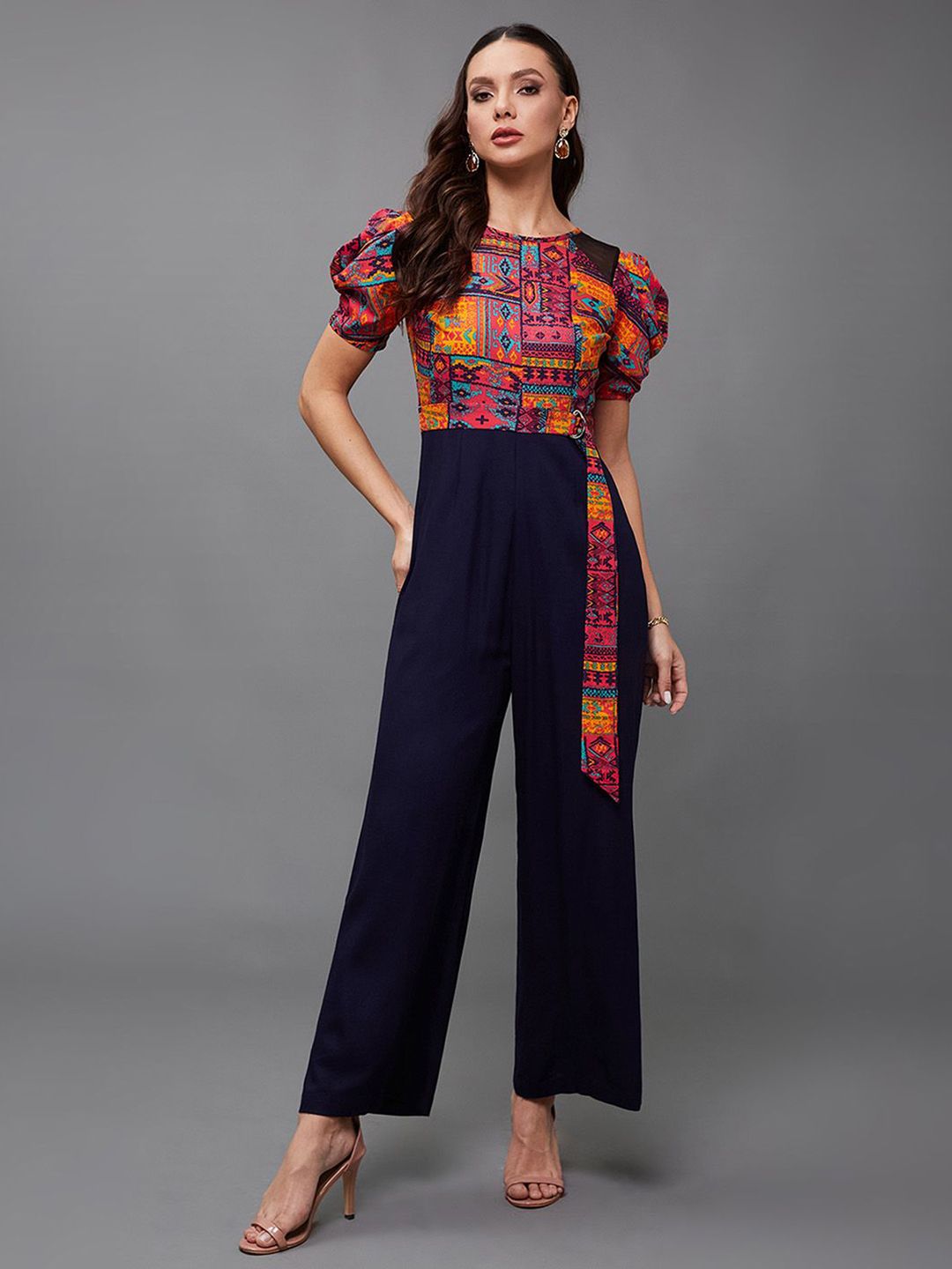 Miss Chase Printed Basic Jumpsuit