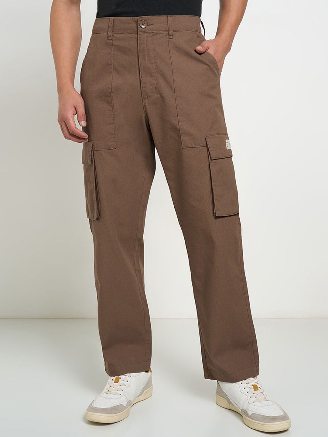7 Alt by Pantaloons Men Cargos Relaxed Fit Trousers