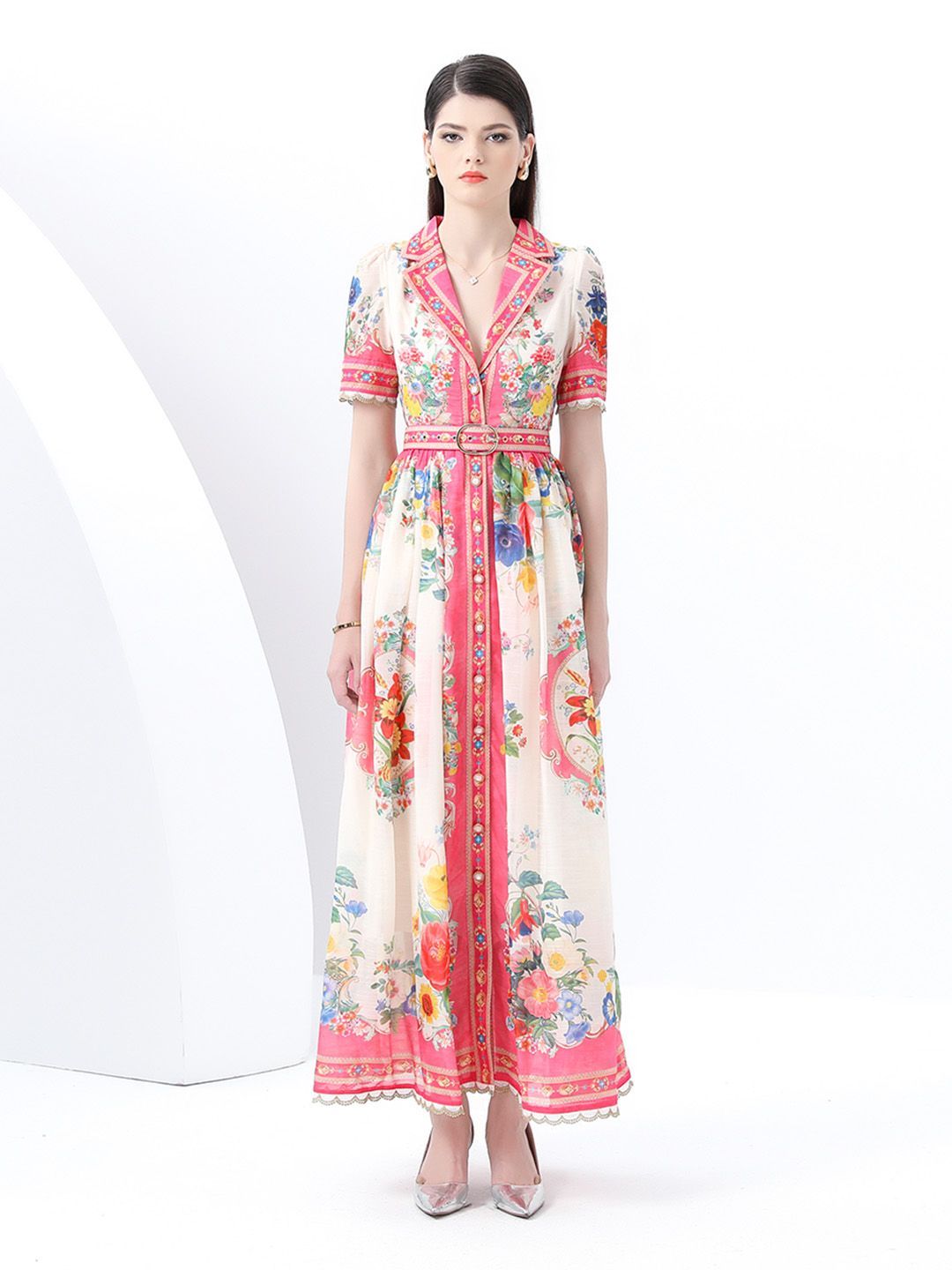 what accessories to wear with empire waist designer dresses for ladies -  polopan looks