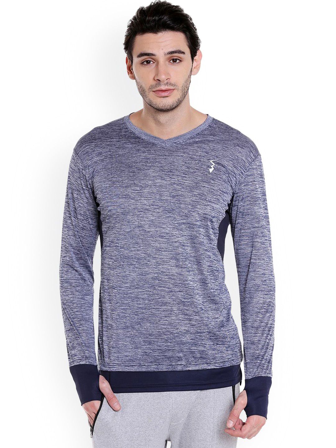 CAHOOT Men Colourblocked V-Neck T-shirt