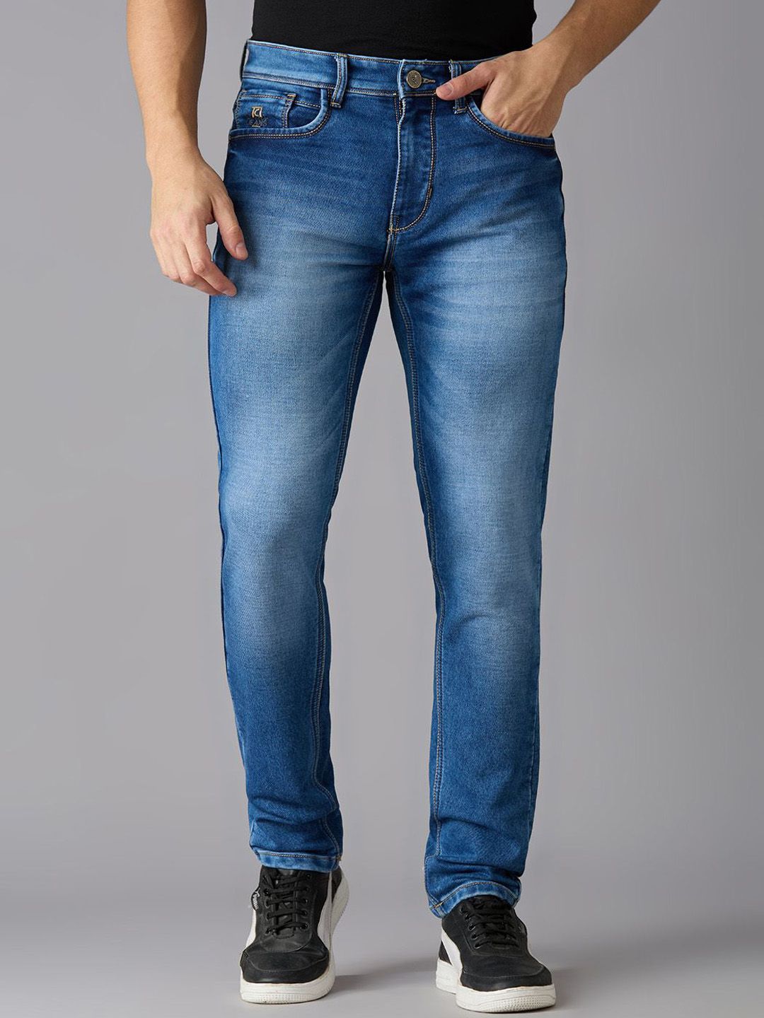 TCI Men Slim Fit Heavy Fade Stretchable Jeans