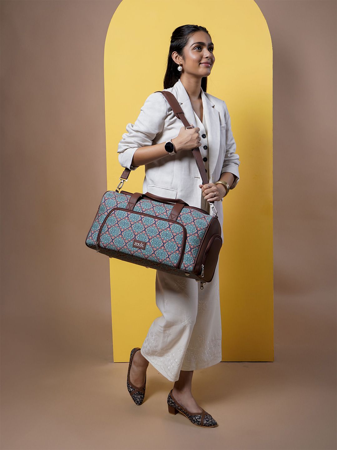 ZOUK Printed Large Casual Duffel Bag Price in India