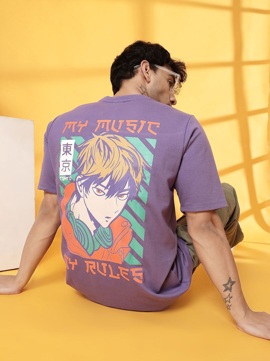 Rigo Unisex Graphic Printed Round Neck Cotton Oversized T-shirt