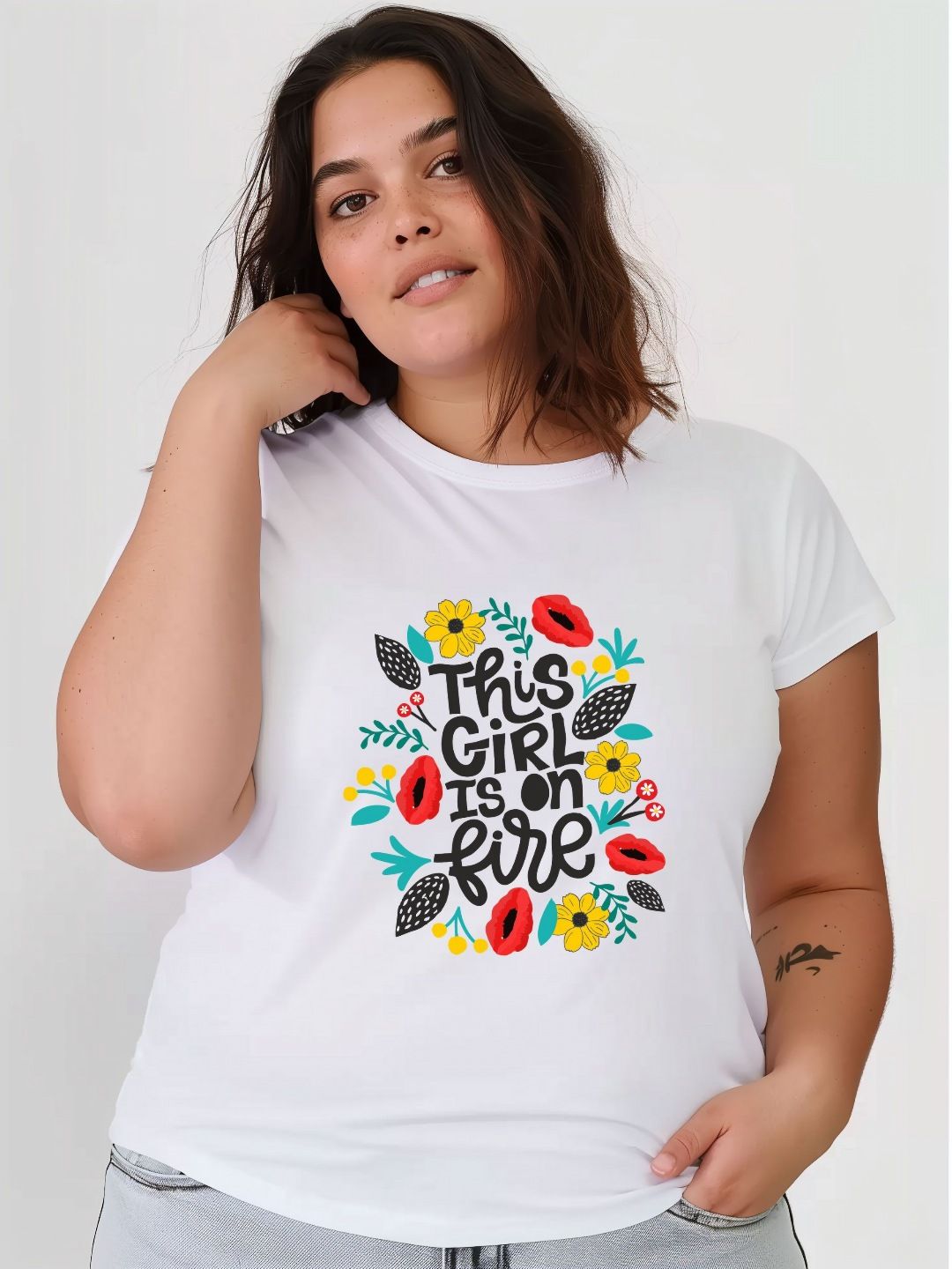 Toodle Plus Women Plus size Printed T-Shirt