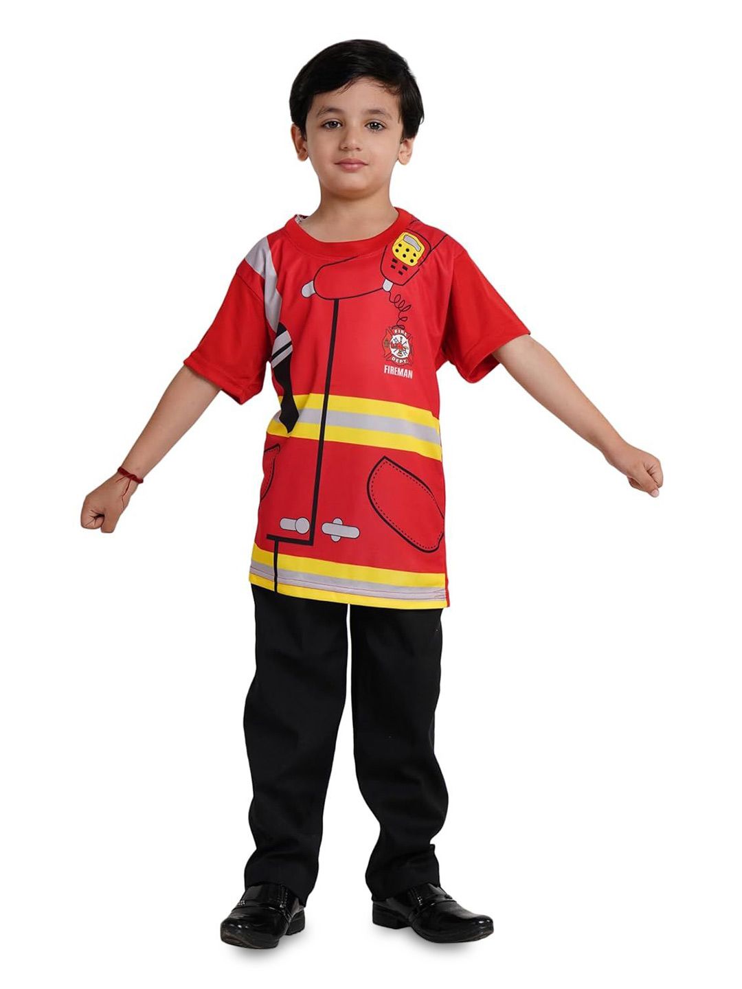 Kaku Fancy dresses Kids Fireman Costume