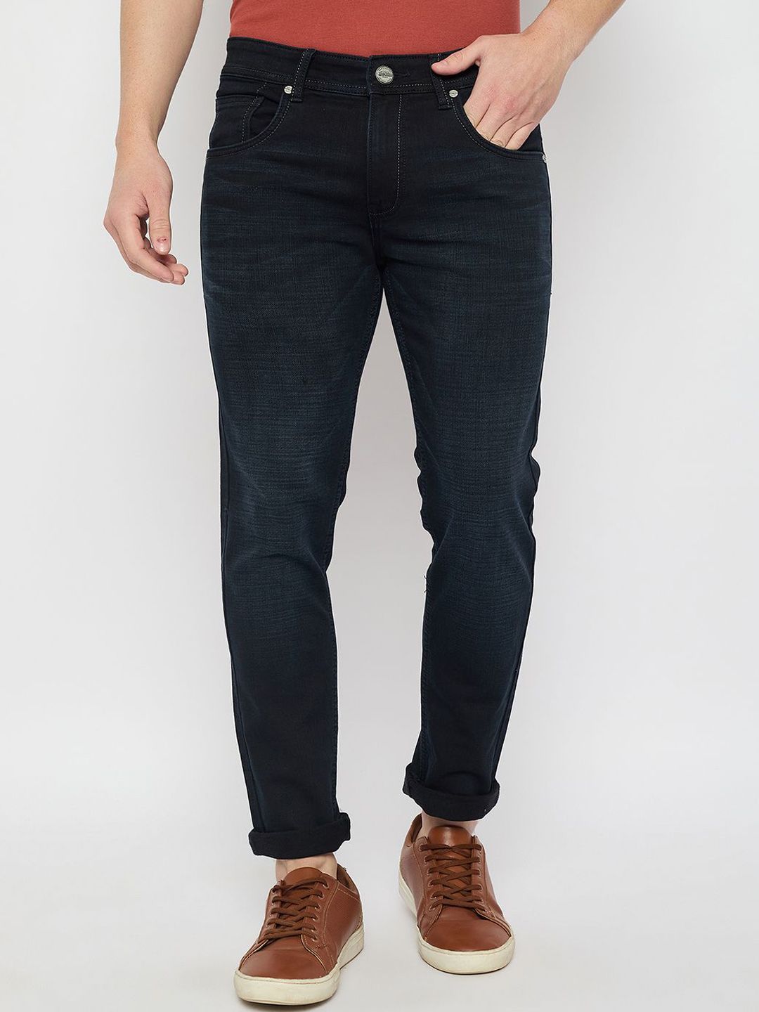 Duke Men Slim Fit Light Fade Stretchable Jeans