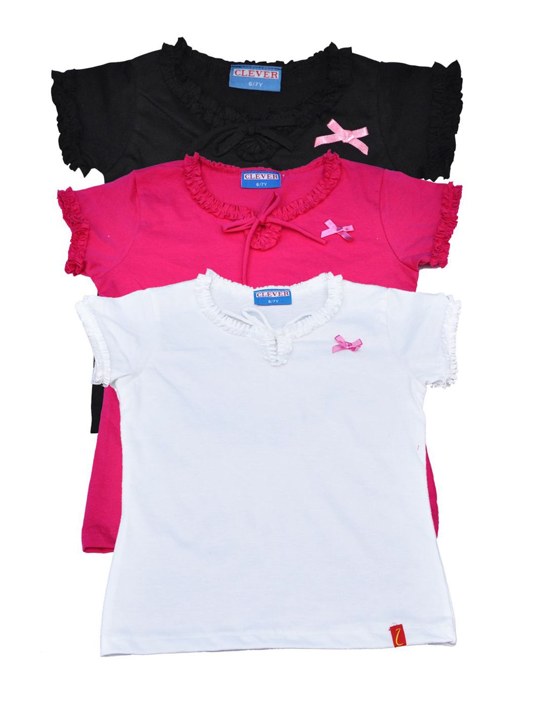 CLEVER Girls Solid Cotton Top