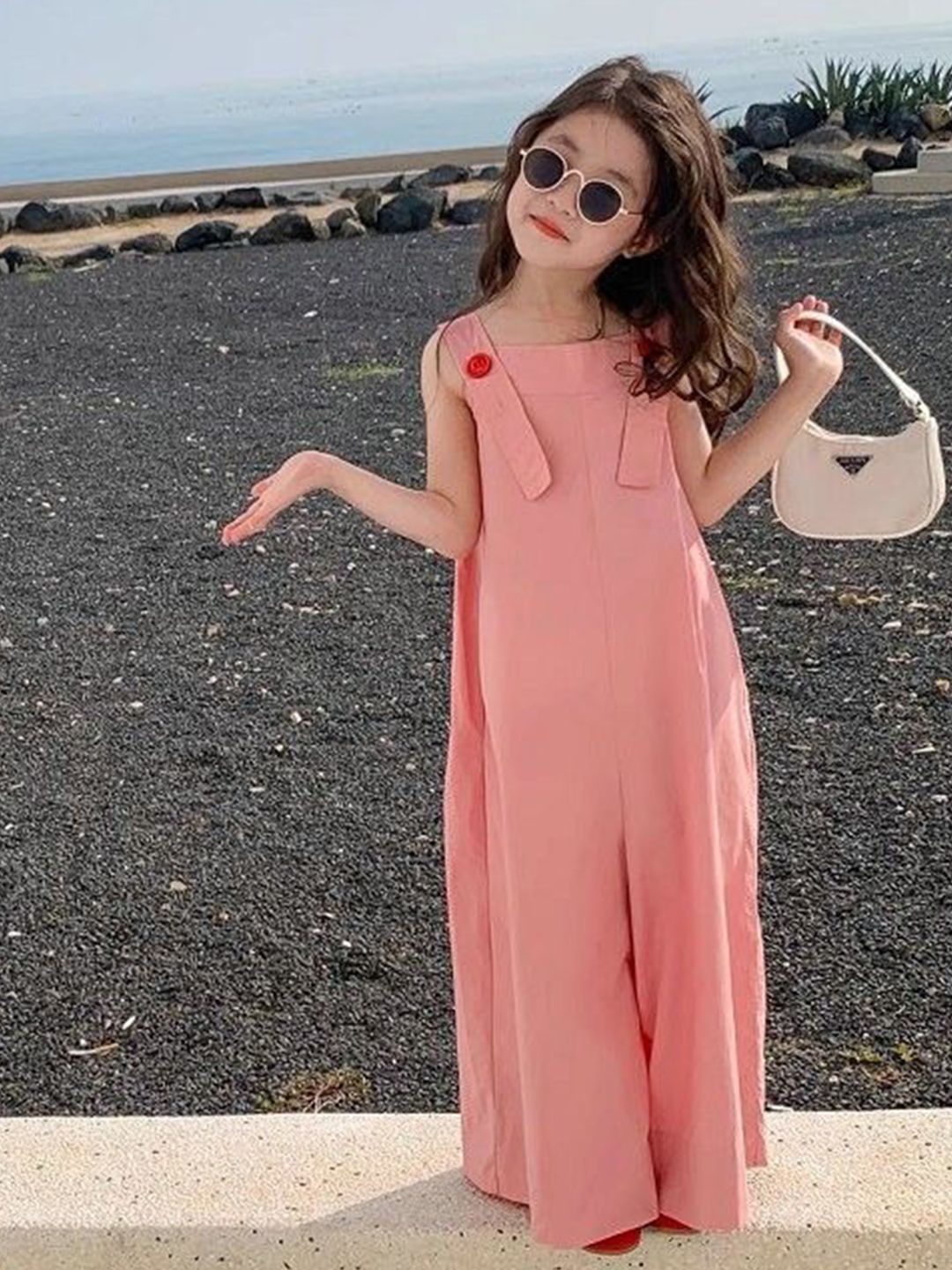 StyleCast x Revolte Girls Square Neck Cotton Basic Jumpsuit