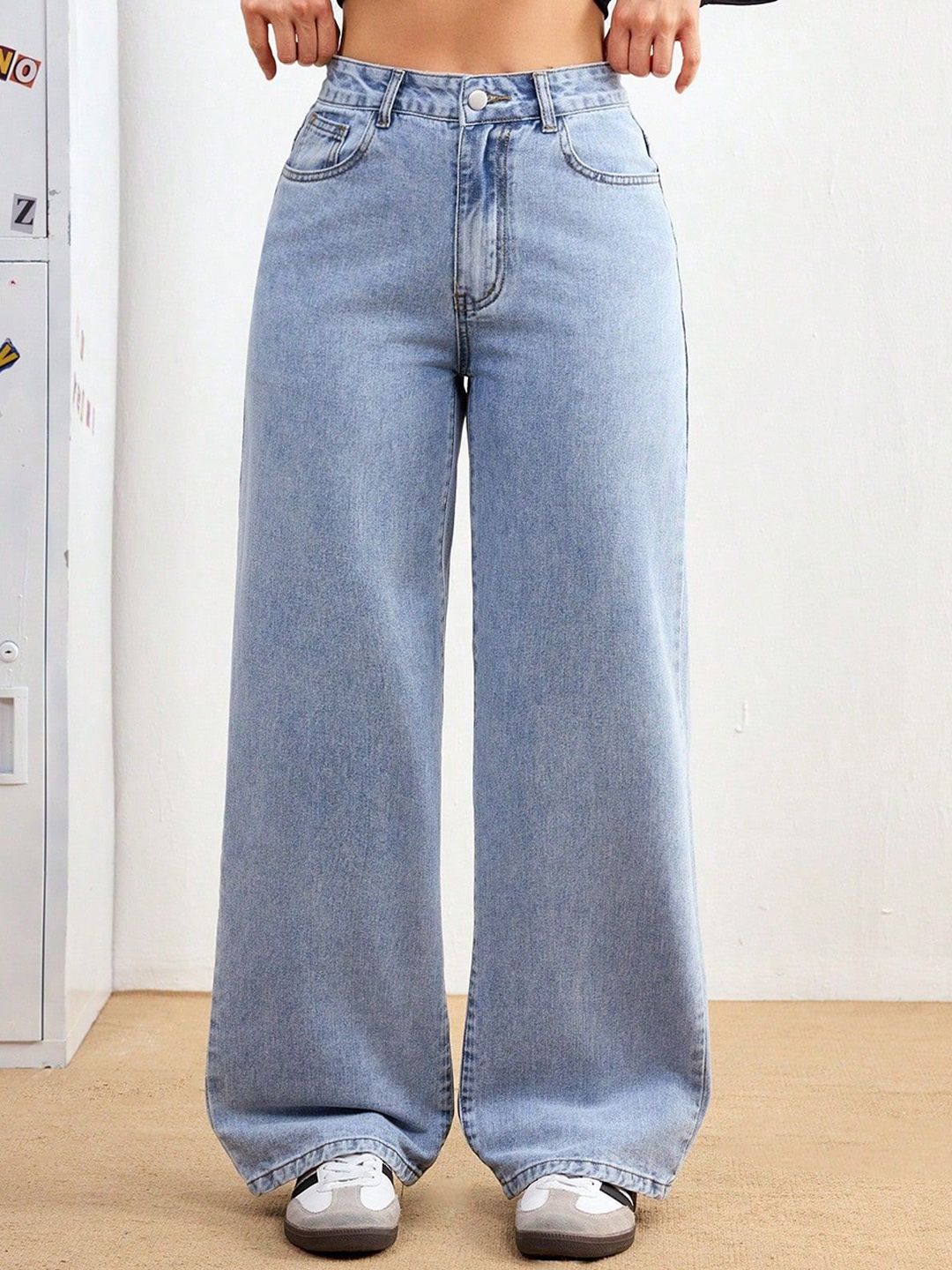 Aadvi Fashion Women Jean Baggy High-Rise Clean Look Stretchable Jeans