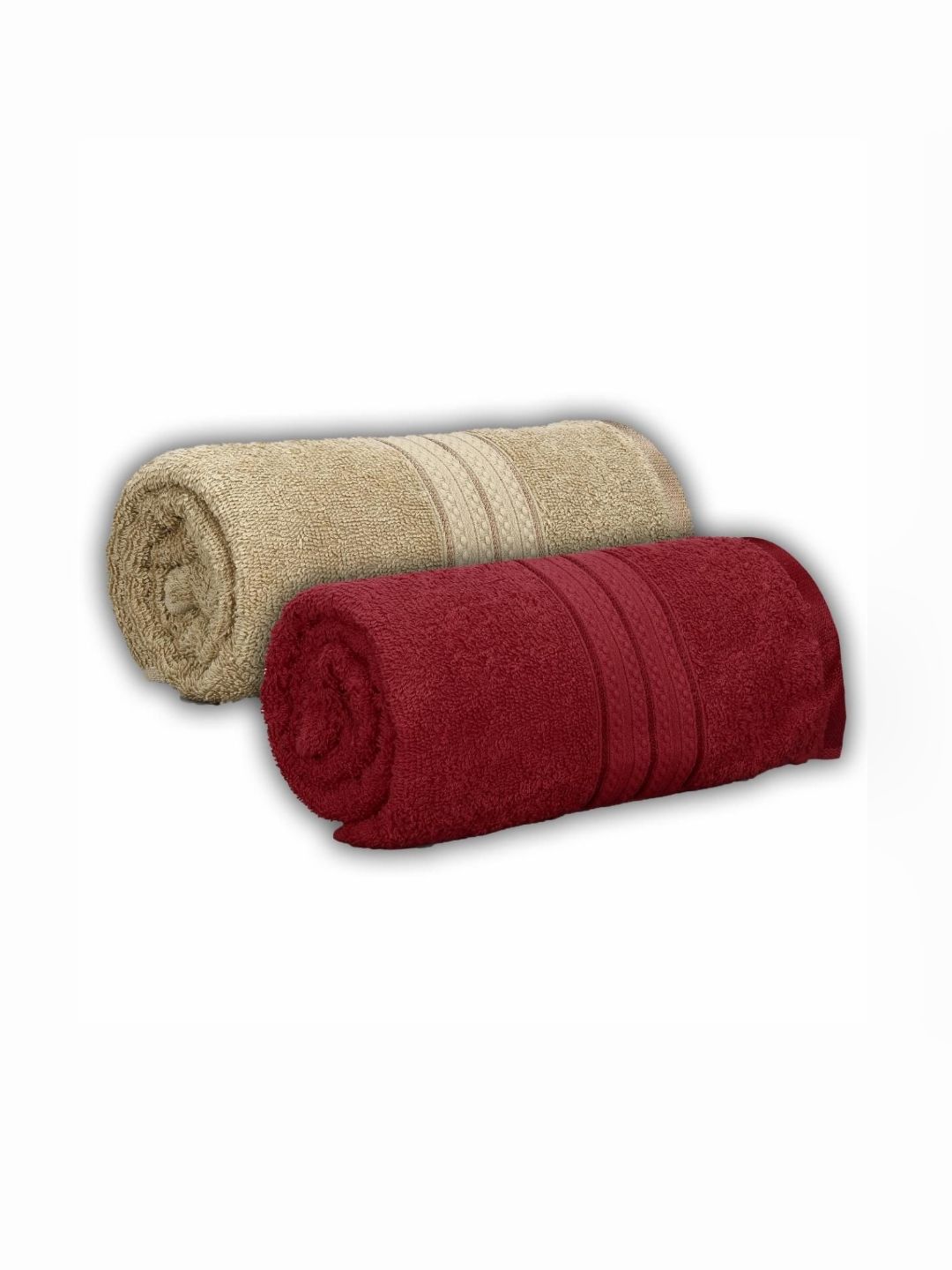 Dollar Green Solid Cotton 600GSM Super Soft 2PCs Adult Regular Bath Towel-30x59In